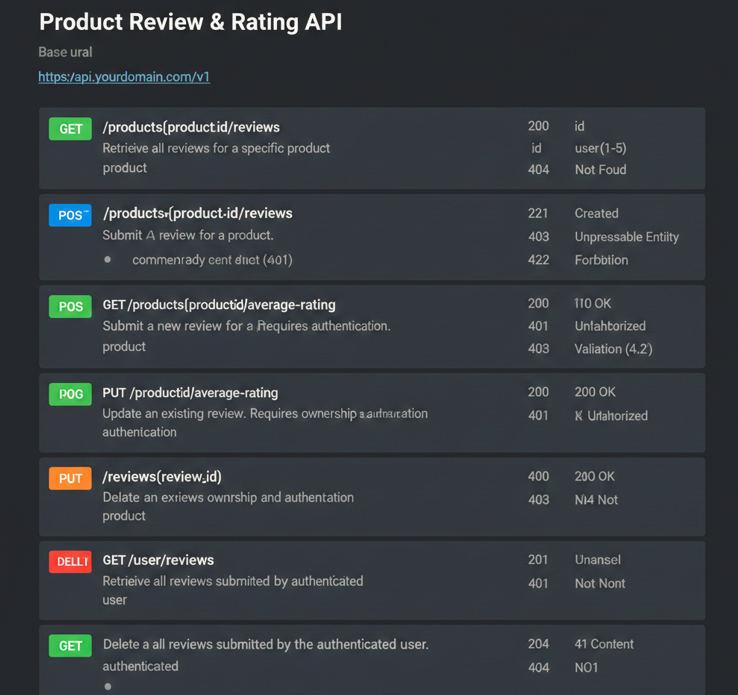 Product Review & Rating Laravel API