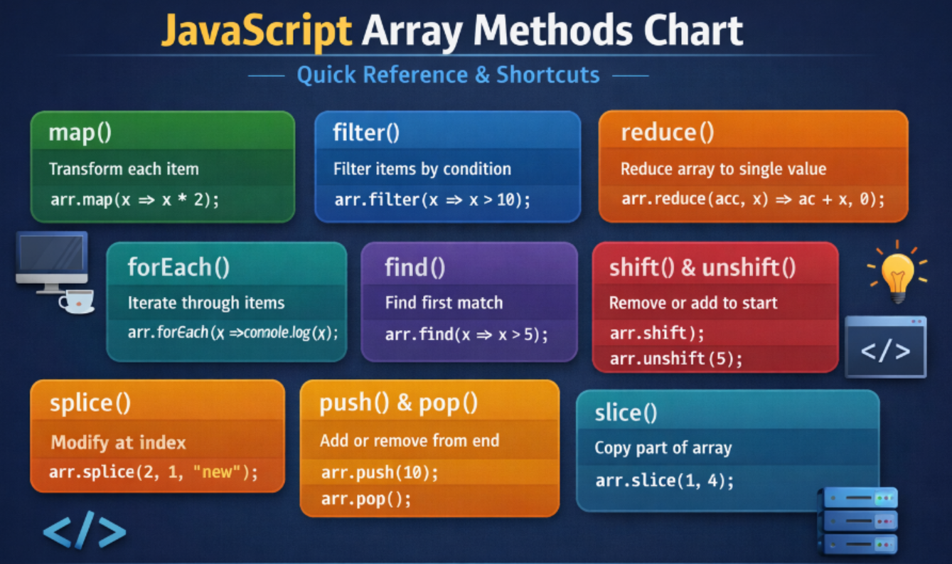 Array Methods Chart (Short-cut)