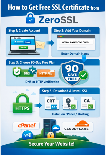Get Free SSL Certificate for Your Domain with ZeroSSL – Easy Guide