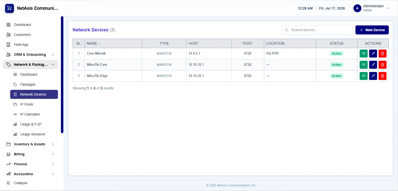 ISP ERP & Broadband Management