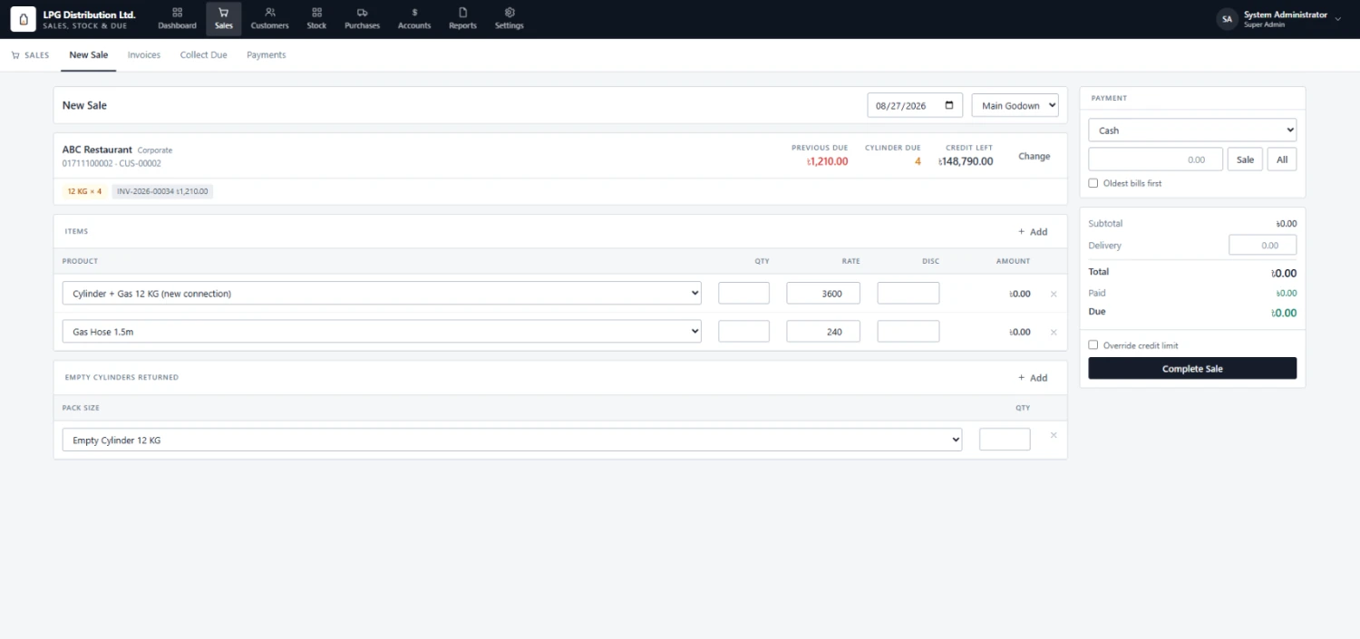 LPG Cylinder Tracking Software