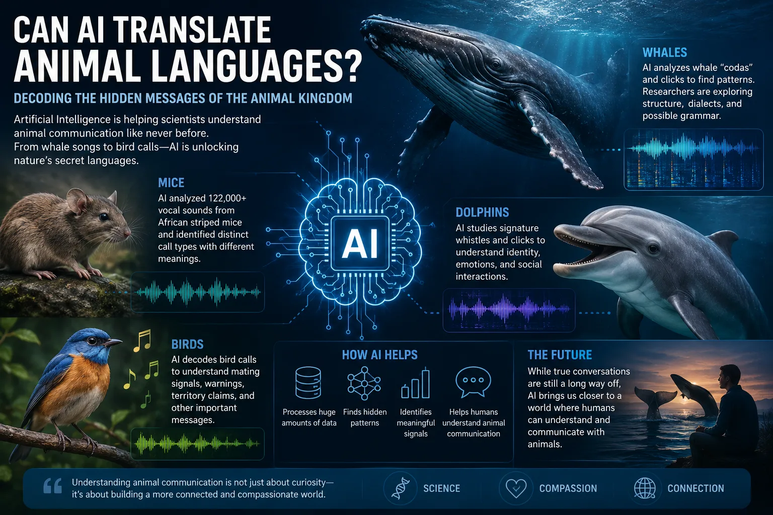 Can AI Translate Animal Languages? Scientists Are Decoding Whale Songs, Dolphin Signals, and More